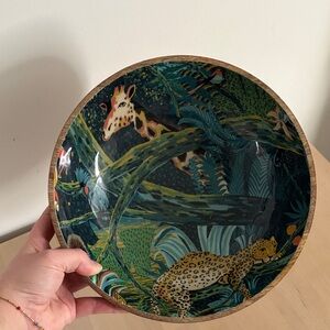Opalhouse Jungle-Themed Decorative Wooden Serving Bowl